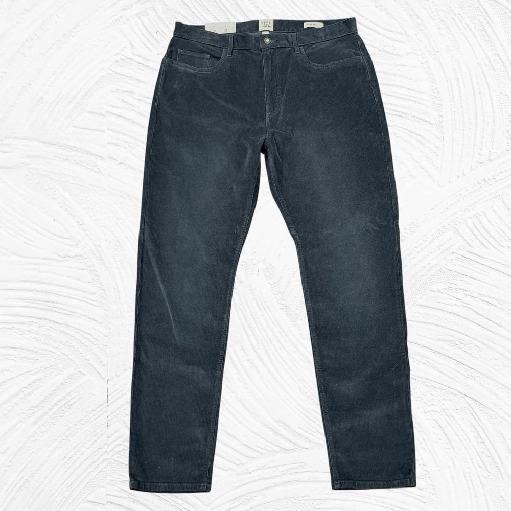 Flint And Tinder Grey Corduroy Pants Mens 36X32 Tapper Fit Stretch NEW